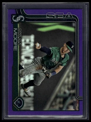 2025 Topps #105 Dylan Moore Purple Rainbow Foil #/250 - Image 1 of 2