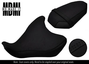 FITS YAMAHA MT 07 14-17 CUSTOM ALL GRIP VINYL SEAT COVER SET DSG3 BLACK STITCH - Picture 1 of 4
