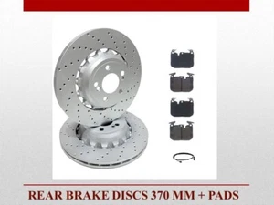 FÜR BMW M2 F87 M3 F80 M4 F82 HINTEN GELOCHT BREMSSCHEIBEN SCHEIBE MINTEX BELÄGE OEM 370MM - Bild 1 von 7