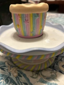 Candle Stand Pedestal And Cupcake Candle Holder Set - Picture 1 of 7