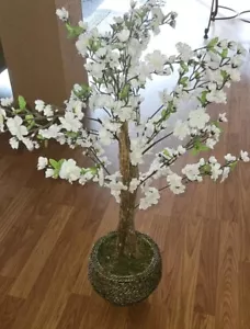 Artificial Faux Flower Cherry Blossoms In Pot 32Hx20L - Picture 1 of 5