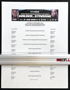 Deontay Wilder vs Bermane Stiverne 2 Authentic BOUT SHEET November 2017 Boxing - Picture 1 of 1