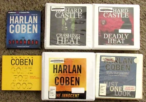 6 AUDIO BOOK LOT 4 HARLAN COBEN STRANGER 2 RICHARD CASTLE DEADLY CHASING HEAT - Picture 1 of 1