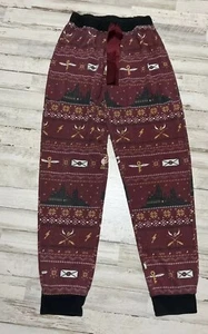 Harry Potter Hogwarts Graphic Lounge Sleepwear Jogger Pants Mens Small Youth XL - Picture 1 of 12