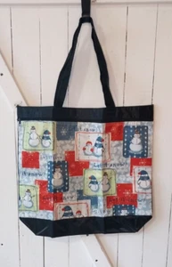 Let It Snow Microfiber Tote Bag w 2 Pockets New from VFW 17”x16”x3½" - Picture 1 of 5