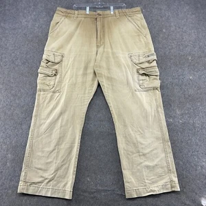 VINTAGE Unionbay Pants Men 42x32 Beige Cargo Baggy Loose Wide Leg Skater Y2K - Picture 1 of 12