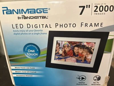 Pandigital Panimage 7" LED Digital Photo Frame PI7002AWB W/ Remote New - Image 1 of 3