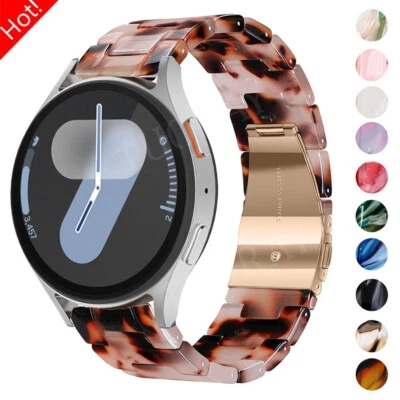 For Samsung Galaxy Watch 7/6/5/4 44mm 40mm FE Classic Resin Plastic Band Strap - Image 1 of 4