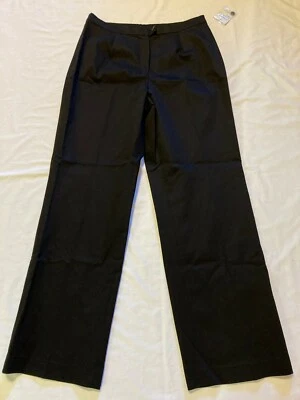  New Sharon Young Back Elastic Stretch Black Dress Pants Women's Size 10 - Image 1 of 4