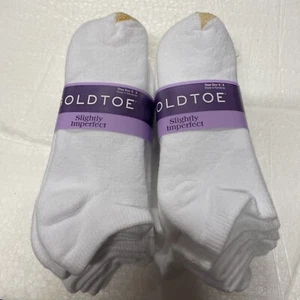 6 Pairs Women's Gold Toe White No Show Socks Shoe Size 6-9 - Picture 1 of 3
