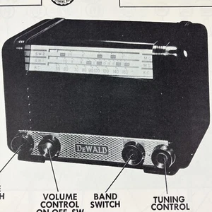 1953 Dewald Radio F405 Service Wire Schematic Repair Manual Vintage Original - Picture 1 of 2