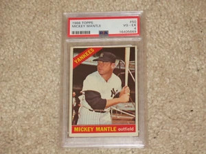Mickey Mantle 1966 Topps #50 New York Yankees ICONIC Vintage New Label PSA 4 - Bild 1 von 2