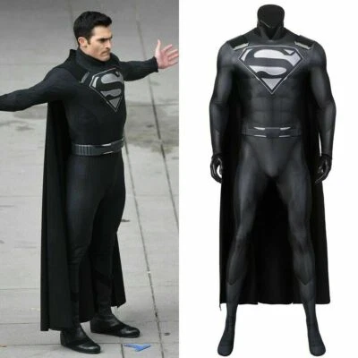Superman Clark Kent Costume Cosplay Black Suit Crisis on Infinite Earths - Image 1 of 4