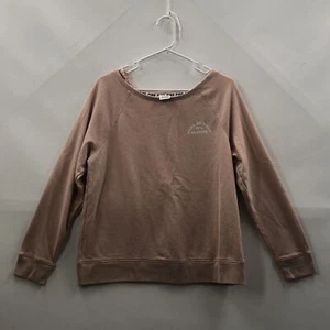Victorias Secret Pink Womens Beige Long Sleeve Cut Out Back Sweatshirt Size S - Picture 1 of 5