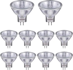 10 Pack MR11 Halogen Bulbs, Dimmable Spotlight Bulbs GU4 20W 12V - Picture 1 of 7