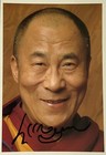 Dalai Lama signiert Karte Original Nobelpreis Unterschrift Signed Autogramm