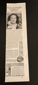 1930s GLORIA BREWSTER for PRINCESS PAT ROUGE - Vintage Magazine Ad - Bild 1 von 2