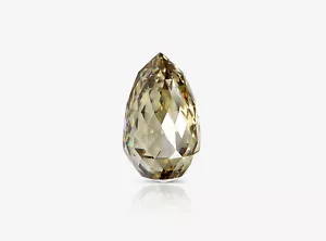 9.90 Carat Natural Fancy Brown Yellow Briolette, VS2 GIA Certified Real Jewelry - Picture 1 of 7