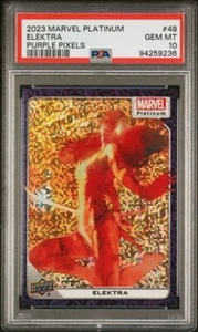 Elektra #48 Purple Pixels /35 PSA 10 Upper Deck 2023 Marvel Platinum - Picture 1 of 3