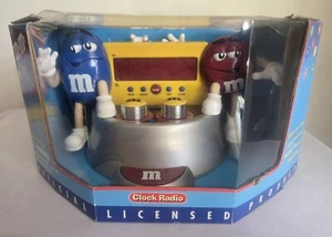 Vintage M&M's Alarm Clock Radio New In Box With Blue And Red M&M Character - Picture 1 of 6