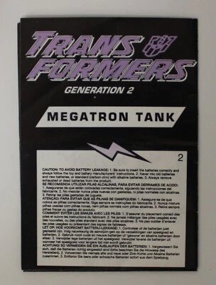 1993 Transformers G2 MEGATRON TANK (EUROPEAN MEGATRON) Action Figure Instruction - Image 1 of 4