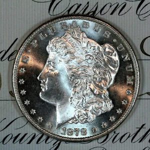 * 1878-S * CHOICE to GEM BU MS MORGAN SILVER DOLLAR * FROM ORIGINAL BANK BAG * - Picture 1 of 4