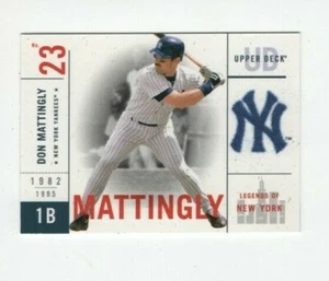 2001 UPPER DECK LEGENDS OF NEW YORK DON MATTINGLY YANKEES #103 - Picture 1 of 6