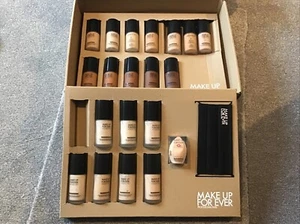 Make Up For Ever Watertone Foundation Box Set Inc sponge x 19 - 40ml bottles - Picture 1 of 4