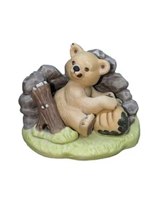 Franklin Mint Porcelain Woodland Surprises Figure Bear Jacqueline B. Smith 1984 - Picture 1 of 6