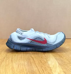 Nike Free Flyknit 5.0 Running Sneaker - Wolf Grey Red - UK 8 (EU 42,5) US 9 - Bild 1 von 17