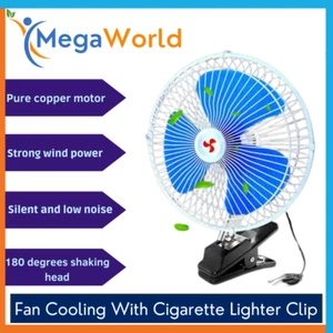 12V Auto Car Portable Dashboard Vehicle Truck Fan Clip-On Oscillating Cooling AU - Picture 1 of 5