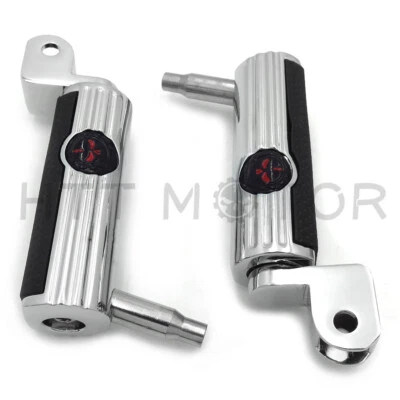 Skull Footpeg footpegs For Honda Goldwing GL1500 Valkyrie shadow 1100 ACE Tourer - Image 1 of 4
