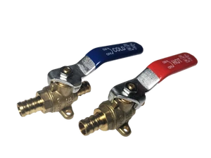 2 Pack  XFITTING Hot & Cold 1/2" PEX-B Ball Valve w/ Drop Ear, Lead Free Brass - Picture 1 of 3