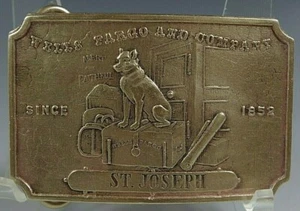 BELT BUCKLE WELLS FARGO ST. JOSEPH DOG WATCH BY TIFFANY VINTAGE VERY CLEAN #2 - Picture 1 of 2