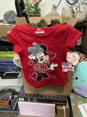 Disney Junior Minnie Mouse Short Sleeve T-Shirt - Size 5 - NWT - Image 1 of 4