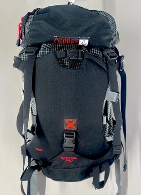 Винтажный рюкзак Osprey Kestrel Pro средний вектор один сделано в США черный красный ЧИТАЙТЕ - Изображение 1 из 4