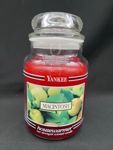 Yankee Candle Macintosh Large Housewarmer Candle Black Band 22 Oz Neu Retired - Bild 1 von 3