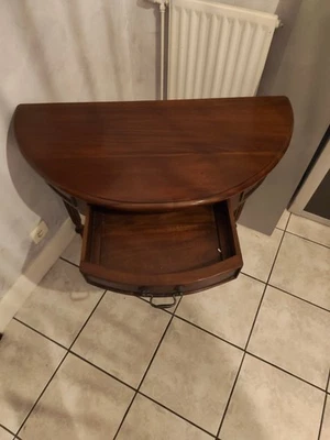 Console d'entree Demi Lune En Acajou Syle Directoire, tres bon état. - Photo 1/3
