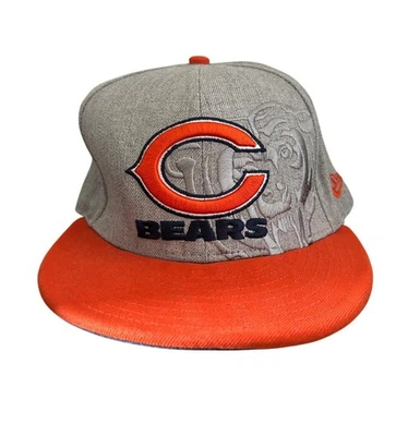 Chicago Bears 59Fifty Fitted Hat By New Era Gray & Orange NFL Embroidered Logo - Image 1 of 4