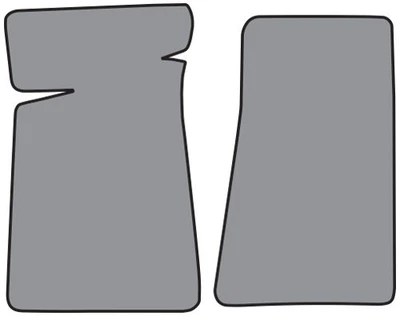 For 1978-1987 Chevrolet El Camino Floor Mat 2pc (FM46F) 801 Black Cutpile - Image 1 of 4