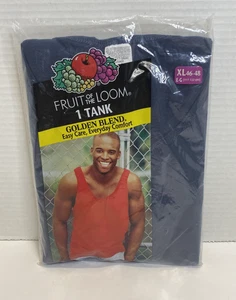 Fruit of the Loom Tank Top Golden Blend Navy Blue Men’s XL 2002 - Picture 1 of 5