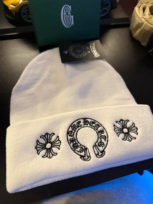 Gorro Blanco Cromo Corazones Estilo Tejido Gorra Invierno Hip Hop Calavera Foto 1 de 3