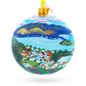 Queenstown, Nuova Zelanda Palla di Vetro Decorazione Natalizia 4 Pollici - Foto 1 di 5