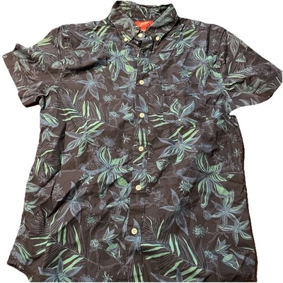 Arizona Hawaiian Shirt Mens Small Short Sleeve Blue Button Up Shirt Casual - Image 1 of 4