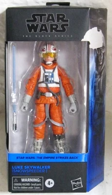 NUEVA FIGURA DE ACCIÓN STAR WARS LUKE SKYWALKER SKYSPEEDER SERIE NEGRA 6" DE ALTO Foto 1 de 4