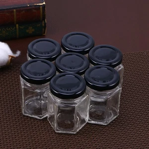 45ML Sechseck Transparent Glasflasche 60g Honig Vorratsflasche Leerglas Nuss - Bild 1 von 7