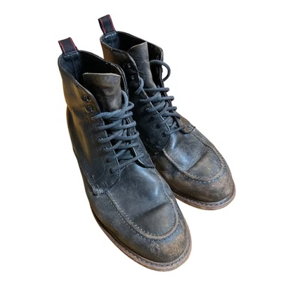 Botas de trabajo de cuero para hombre Rag & Bone talla 12 negras desgastadas tareas al aire libre Foto 1 de 4