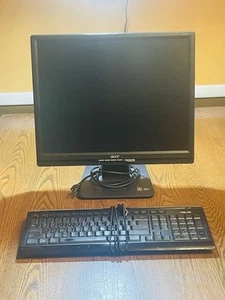 ACER AL2017W 20" 1080p LCD Widescreen Monitor/Stand+ASUS KB73211”Slim”Keyboard - Picture 1 of 18