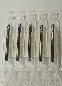 1/8" Dia x 1/2" LOC x 1-1/2" OAL 2 Flute CNC Carbide End Mill 5-Pack USA B1 - Picture 1 of 1