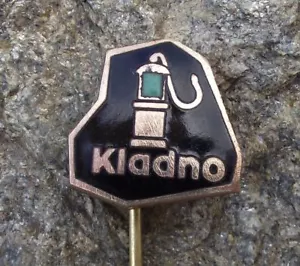 Antique Kladno Czech Coal Mining City Miners Lamp Tourist Souvenier Pin Badge - Picture 1 of 3